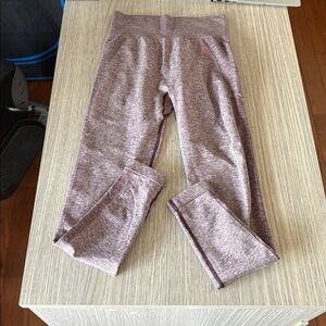 Gymshark Seamless Leggings Marled Burgundy Mauve Size M